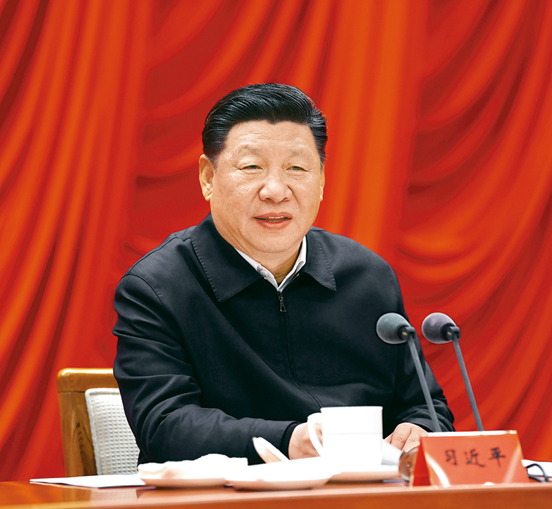 　　2019年1月21日，省部級(jí)主要領(lǐng)導(dǎo)干部堅(jiān)持底線思維著力防范化解重大風(fēng)險(xiǎn)專題研討班在中央黨校開班。中共中央總書記、國(guó)家主席、中央軍委主席習(xí)近平在開班式上發(fā)表重要講話。 新華社記者 饒愛民/攝
